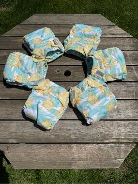 Set of 6 bumGenius Freetime All-In-One One Size Cloth Diapers